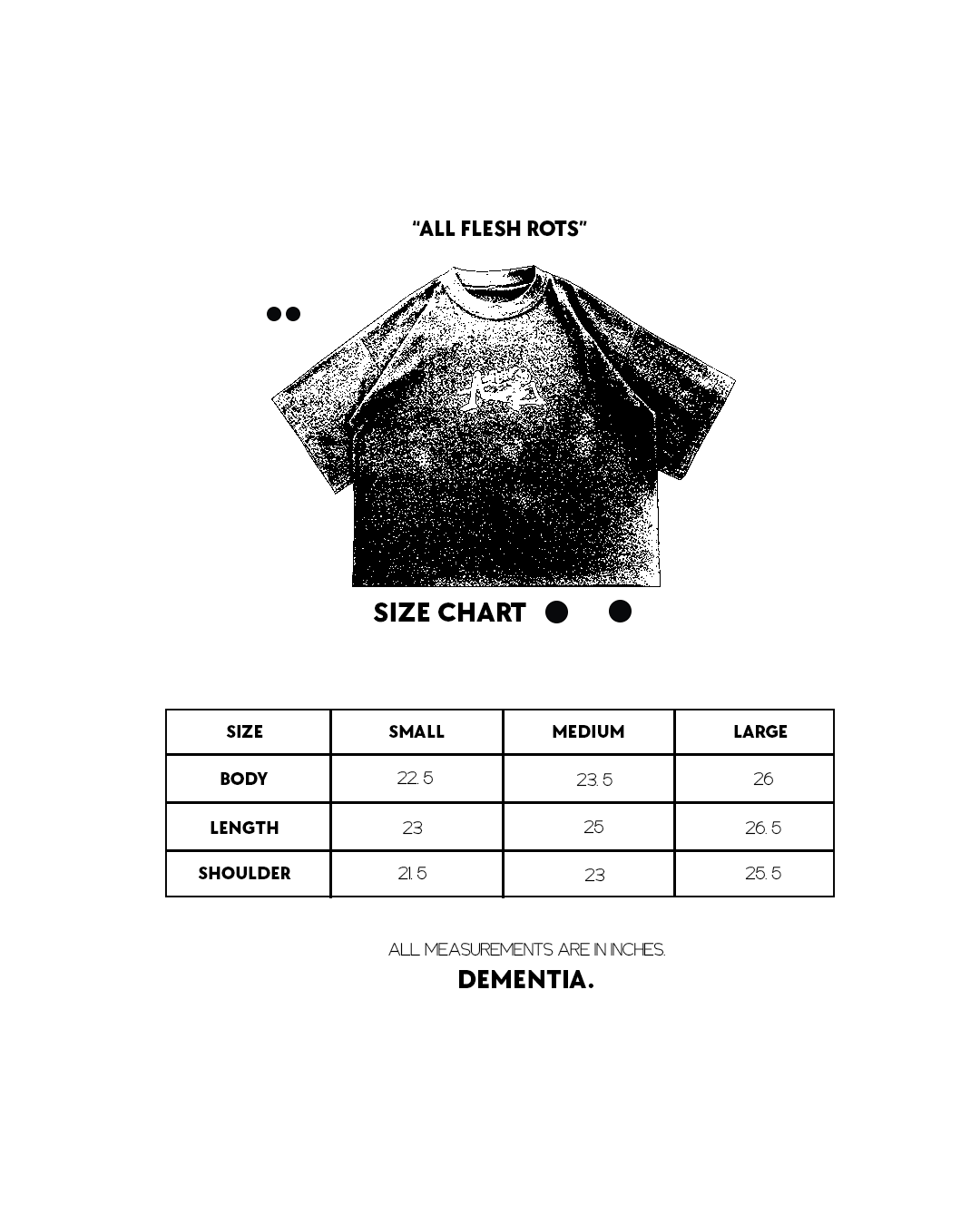 "ALL FLESH ROTS" graphic tee